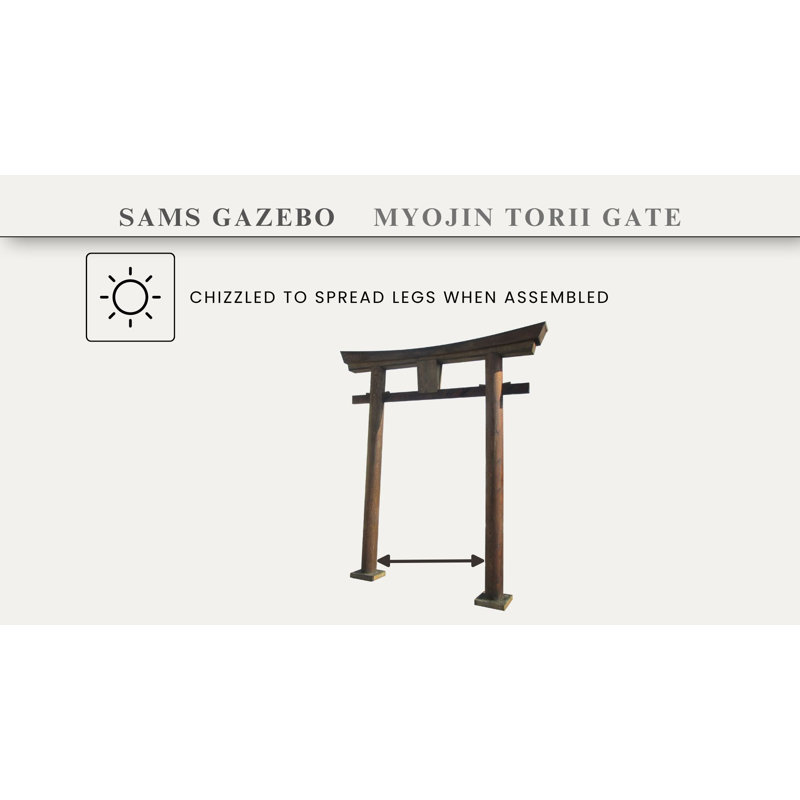 Sams Gazebos Japanese Torii Gate Myojin Model 8 ft. | Wayfair